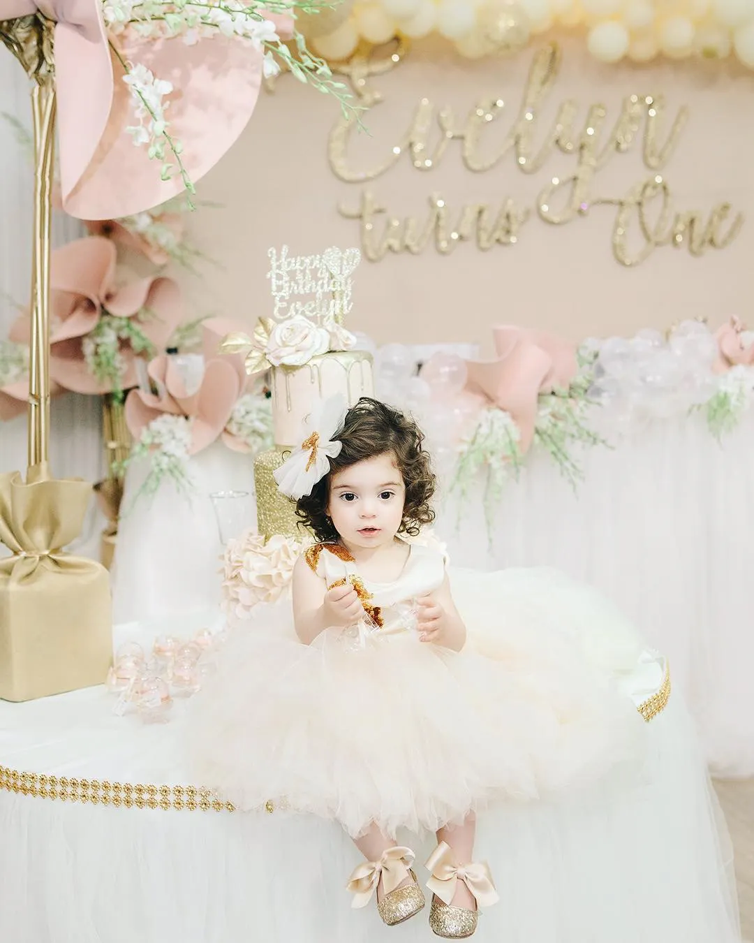 baby ida dress champagne main image 1